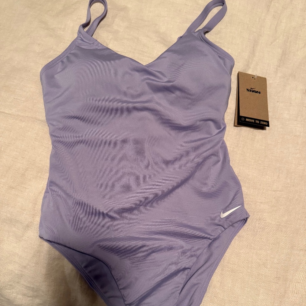 Nike lilac one piece swimsuit small NWT